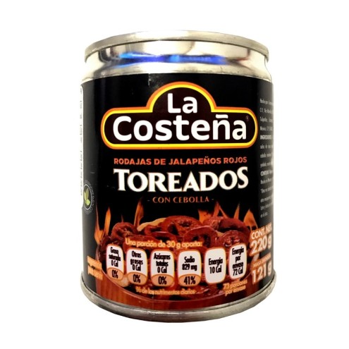 La Costena - Jalapeno Nacho Scheiben rot - gegrillt - Toreados - 220g