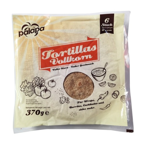 Palapa - Frische Vollkorn Tortilla 25cm - 6 Stk - 370g