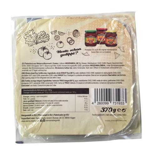 Palapa - Frische Vollkorn Tortilla 25cm - 6 Stk - 370g