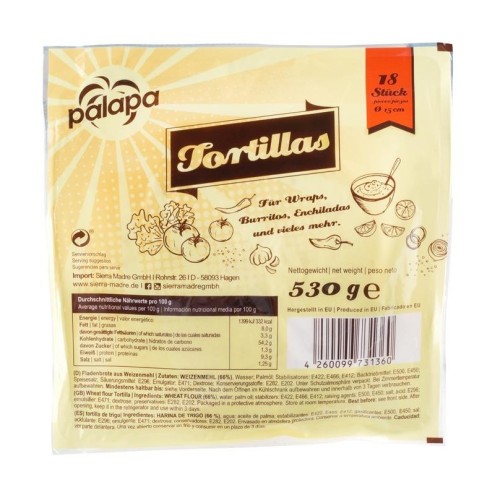 Palapa - Tortilla frisch 15 cm - 18 St - 530 g