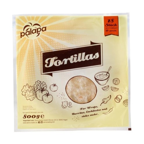 Palapa - Frische Tortilla 20cm - 18Stk - 800g
