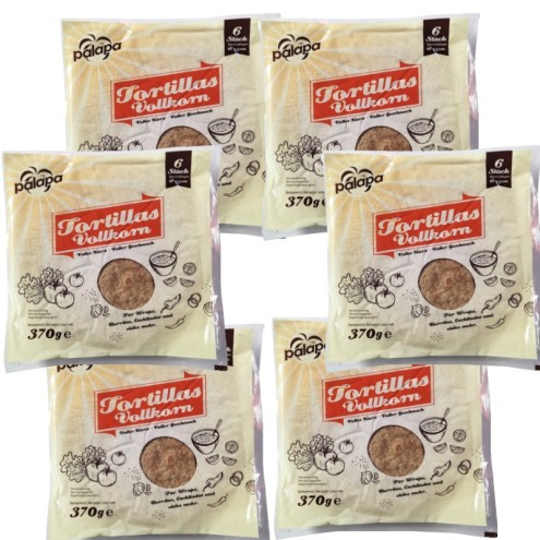 Palapa - Vollkorn Tortilla frisch 25 cm, 6er Pack (6 x 370g)
