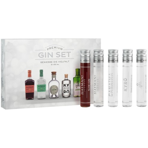 Premium Gin Geschenk-Set - Ø 40,14 Vol.% (div.) - 5 x 50ml