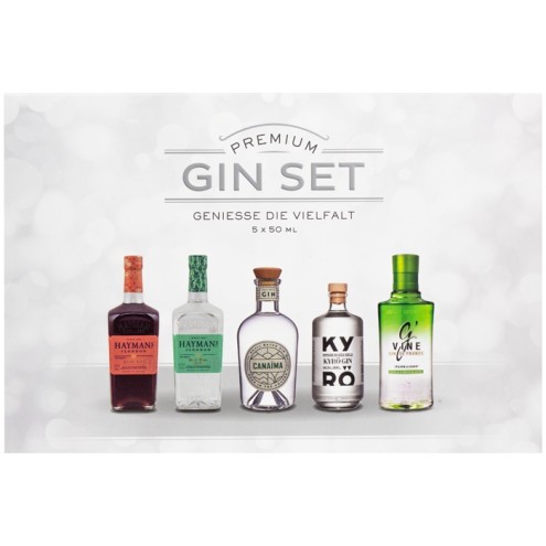 Premium Gin Geschenk-Set - Ø 40,14 Vol.% (div.) - 5 x 50ml