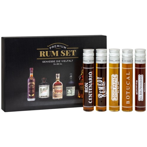 Premium Rum Geschenk-Set - Ø 40,3 Vol.% (div.) - 5 x 50 ml