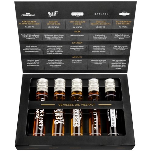 Premium Rum Geschenk-Set - Ø 40,3 Vol.% (div.) - 5 x 50 ml